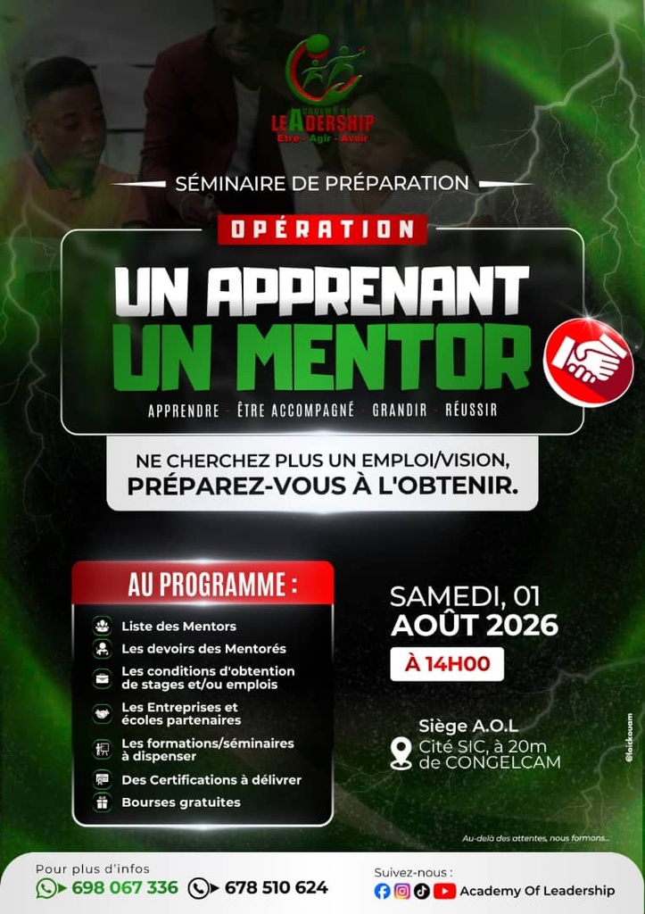 OPÉRATION | UN APPRENANT, UN MENTOR